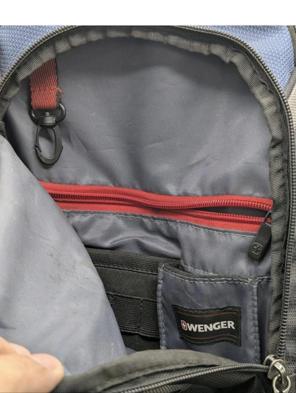 Wenger Ibex Black Gray 4 Pocket Hiking Backpack Padded Divider For 17